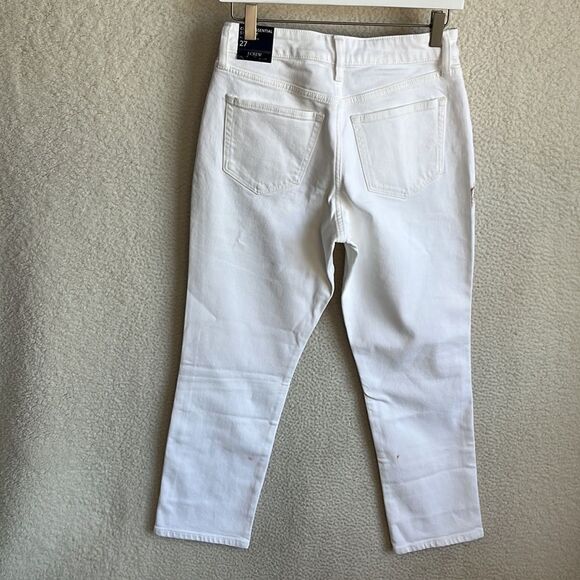 J Crew‎ Curvy Essential Straight Leg Jeans Womens Size 27 White - Picture 2 of 13